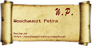 Woschauszt Petra névjegykártya